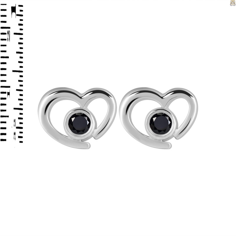 Black Tourmaline Stud Earring BLS-RDE-610.