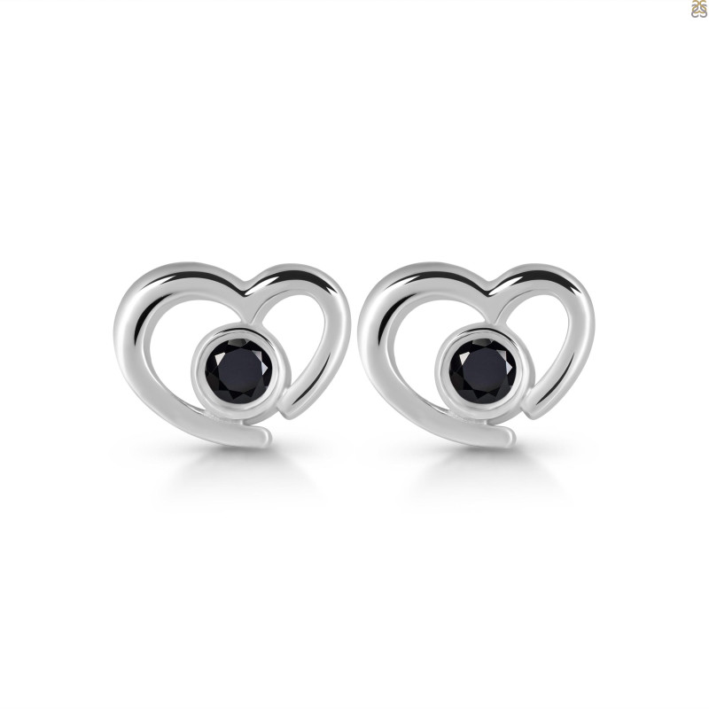 Black Tourmaline Stud Earring BLS-RDE-610.