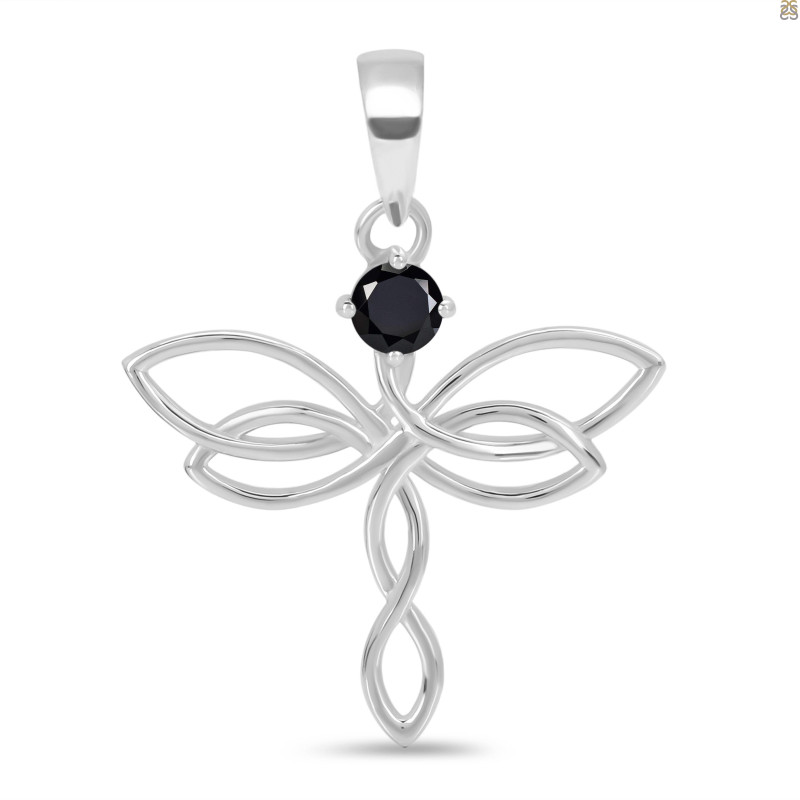 Black Tourmaline Holy Cross Pendant BLS-RDN-160-A.