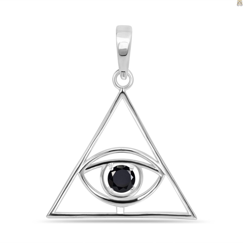 Black Tourmaline Illuminati Pendant BLS-RDN-175.