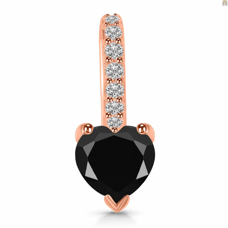 Black Tourmaline & White Topaz Pendant BLS-RDP-540.