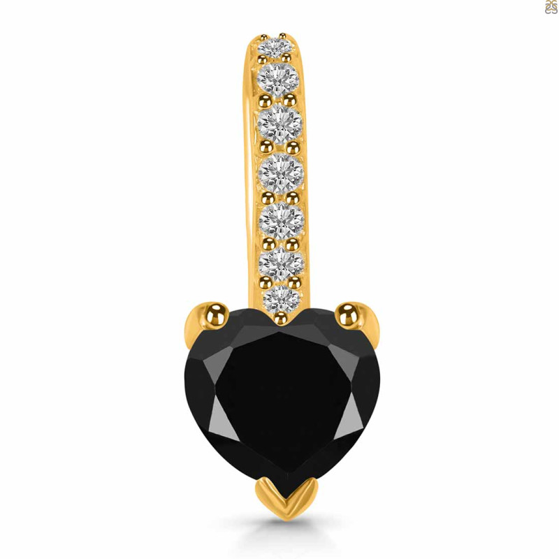 Black Tourmaline & White Topaz Pendant BLS-RDP-540.