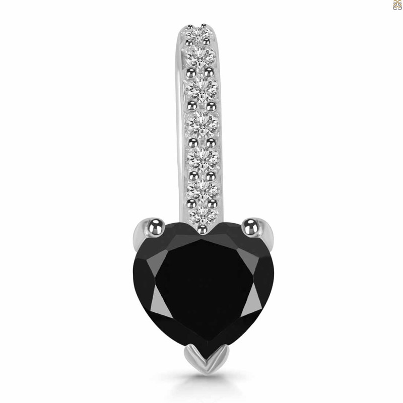Black Tourmaline & White Topaz Pendant BLS-RDP-540.