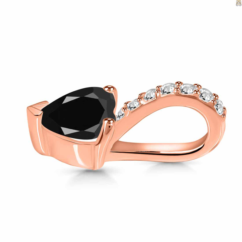 Black Tourmaline & White Topaz Pendant BLS-RDP-540.