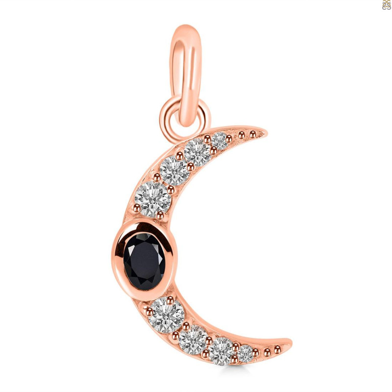 Black Tourmaline & White Topaz Pendant BLS-RDP-691.
