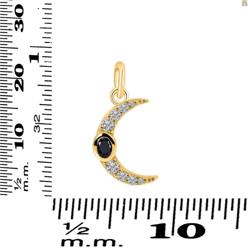 Black Tourmaline & White Topaz Pendant BLS-RDP-691.