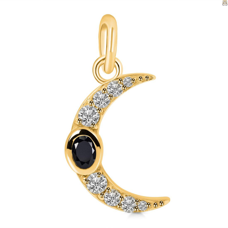 Black Tourmaline & White Topaz Pendant BLS-RDP-691.