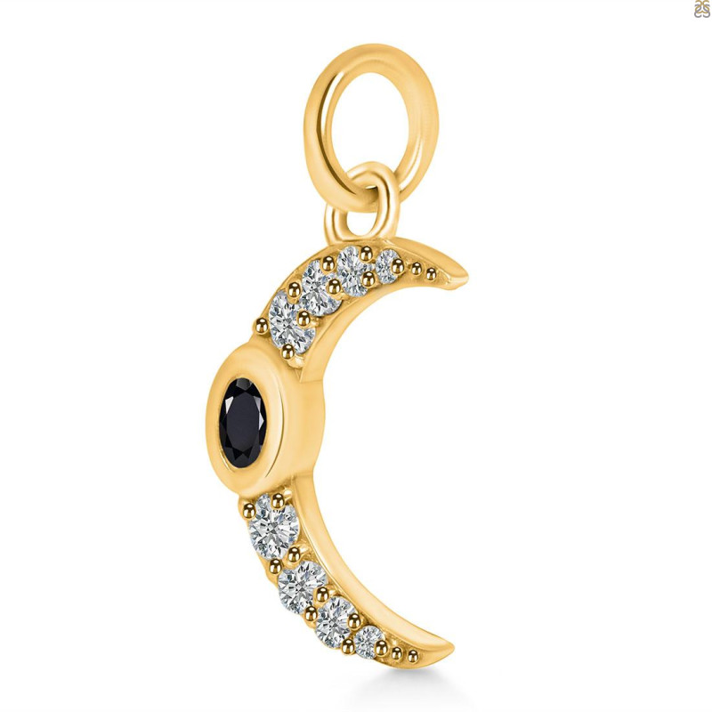 Black Tourmaline & White Topaz Pendant BLS-RDP-691.