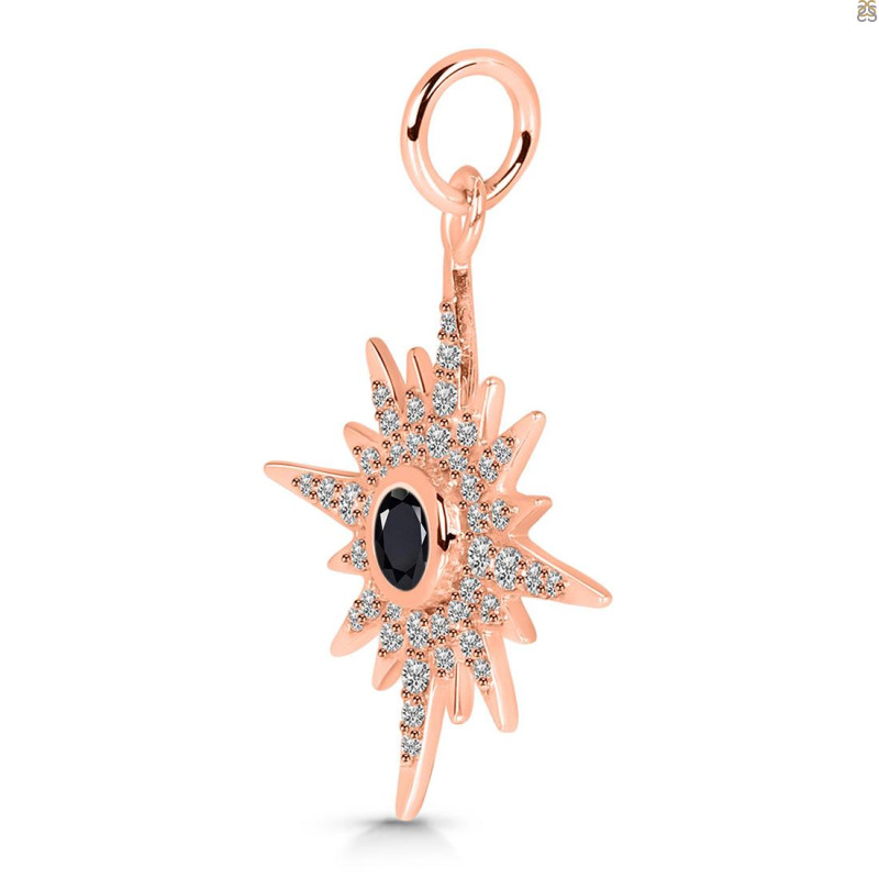 Black Tourmaline & White Topaz Pendant BLS-RDP-693.