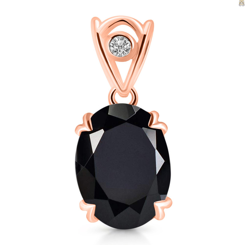 Black Tourmaline Pendant BLS-RDP-745-V-LOOP.
