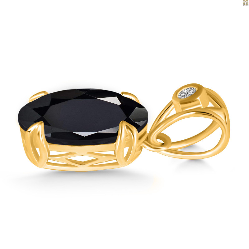 Black Tourmaline Pendant BLS-RDP-745-V-LOOP.