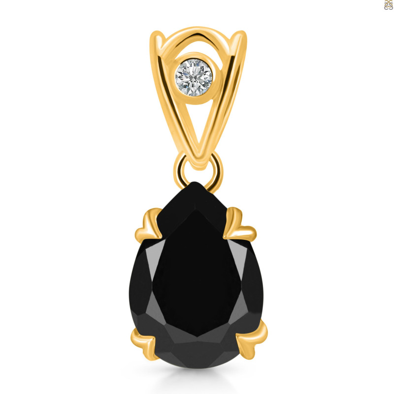 Black Tourmaline Pendant BLS-RDP-746-V-LOOP.