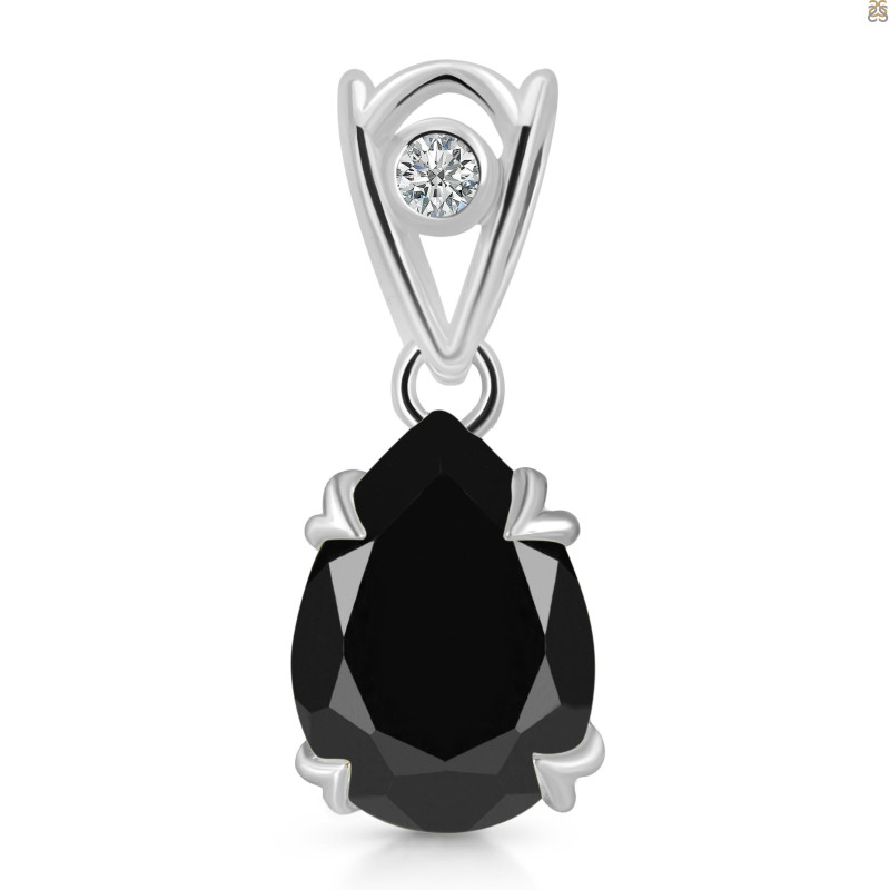 Black Tourmaline Pendant BLS-RDP-746-V-LOOP.