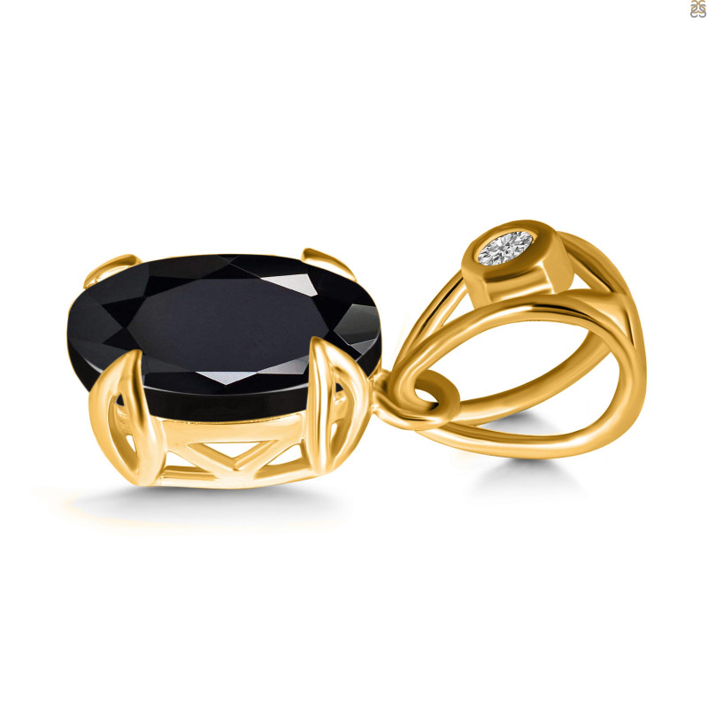 Black Tourmaline Pendant BLS-RDP-749-V-LOOP.