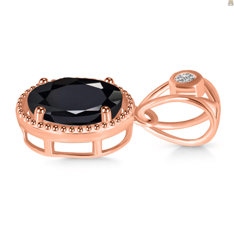 Black Tourmaline Pendant BLS-RDP-755-V-LOOP.