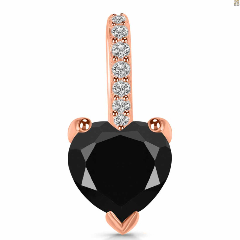 Black Tourmaline & White Topaz Pendant BLS-RDP-819.