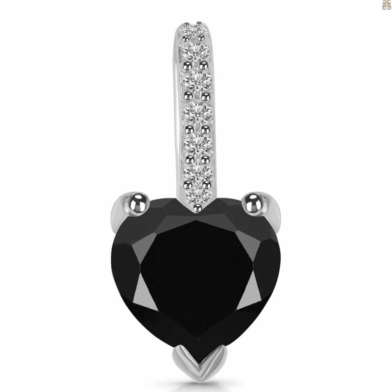 Black Tourmaline & White Topaz Pendant BLS-RDP-819.
