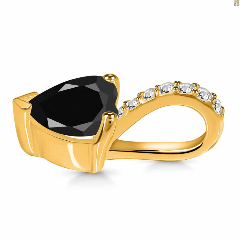 Black Tourmaline & White Topaz Pendant BLS-RDP-819.