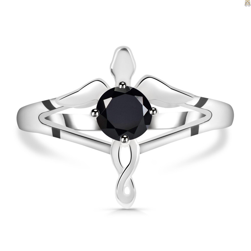 Black Tourmaline Angel Ring BLS-RDR-2150.