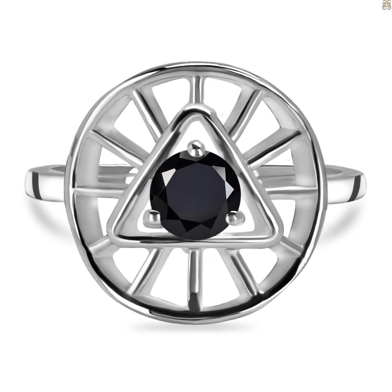 Black Tourmaline Illuminati Ring BLS-RDR-2158.