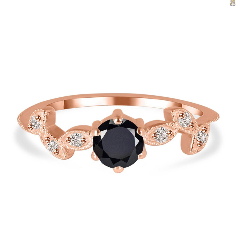 Black Tourmaline & White Topaz Ring BLS-RDR-2981.