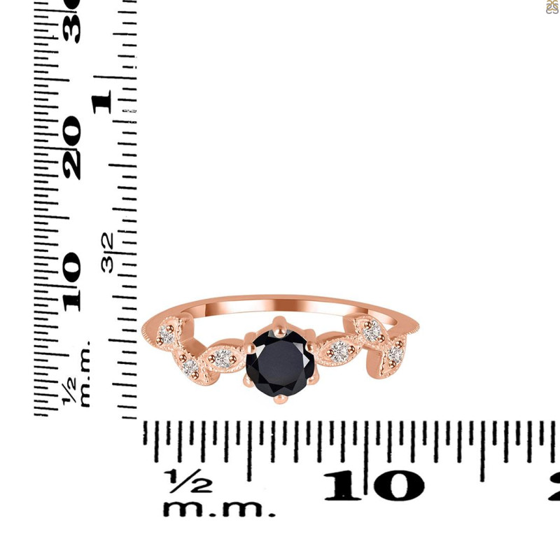 Black Tourmaline & White Topaz Ring BLS-RDR-2981.