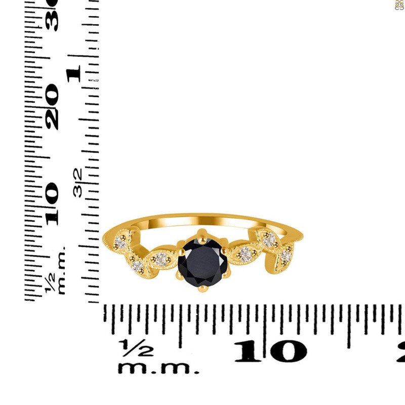 Black Tourmaline & White Topaz Ring BLS-RDR-2981.
