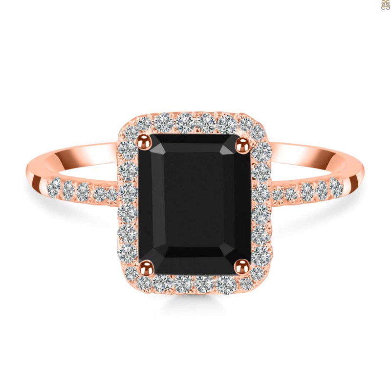  Black Tourmaline & White Topaz Ring BLS-RDR-3071.