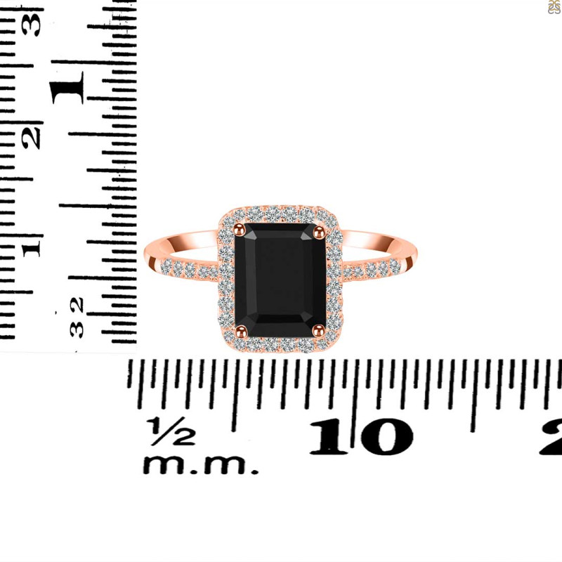  Black Tourmaline & White Topaz Ring BLS-RDR-3071.