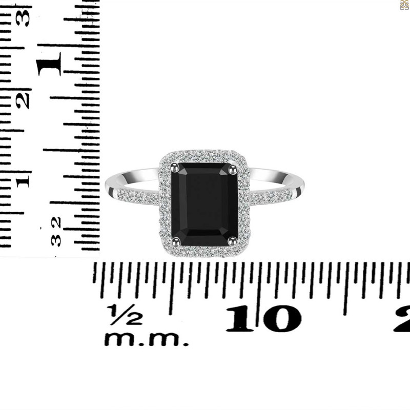  Black Tourmaline & White Topaz Ring BLS-RDR-3071.