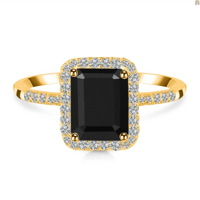  Black Tourmaline & White Topaz Ring BLS-RDR-3071.