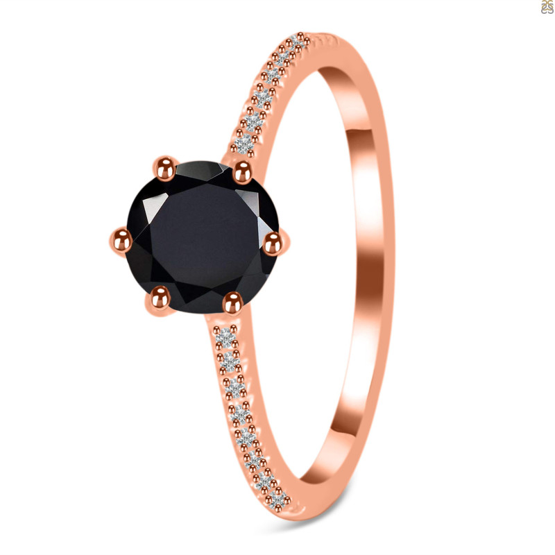 Black Tourmaline & White Topaz Ring BLS-RDR-3144.