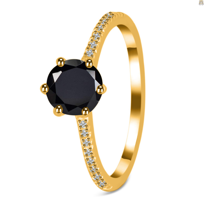 Black Tourmaline & White Topaz Ring BLS-RDR-3144.