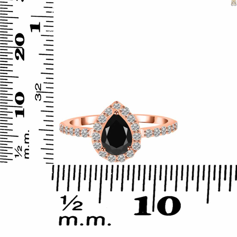 Black Tourmaline & White Topaz Ring BLS-RDR-3161.