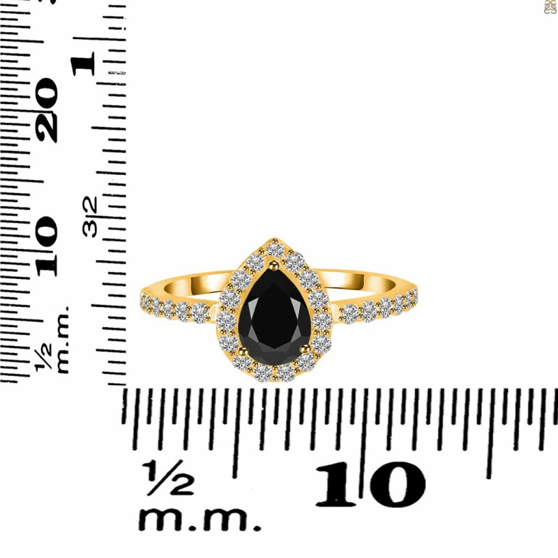 Black Tourmaline & White Topaz Ring BLS-RDR-3161.