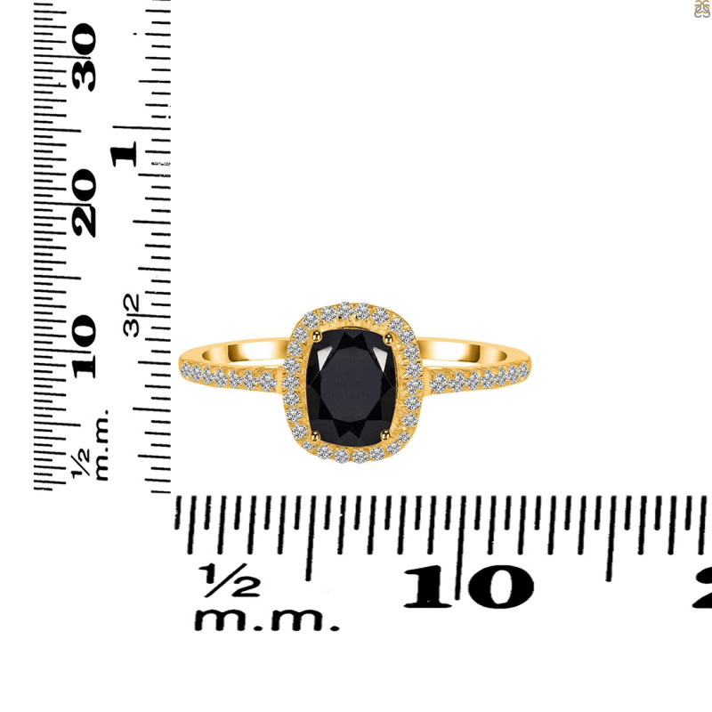 Black Tourmaline & White Topaz Ring BLS-RDR-3263.
