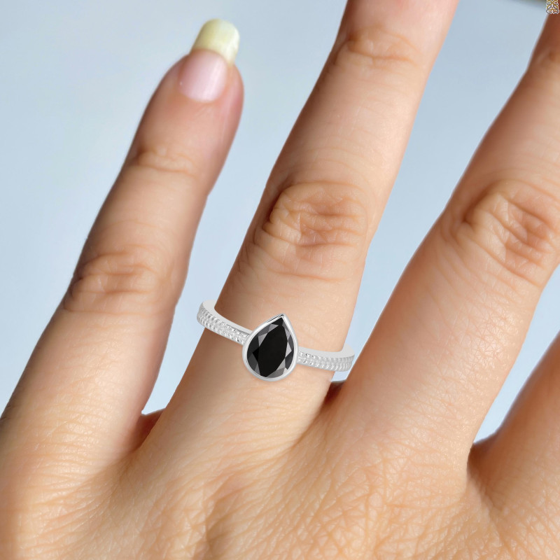 Black Tourmaline Ring BLS-RDR-347.