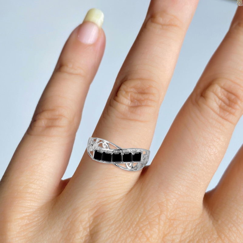 Black Tourmaline Ring BLS-RDR-397.