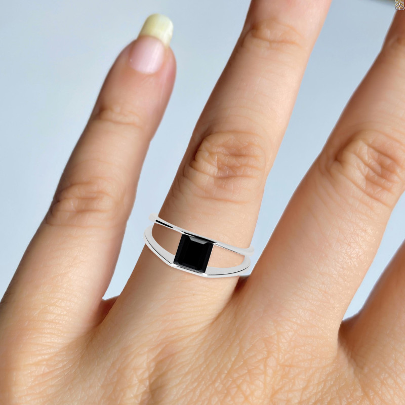 Black Tourmaline Ring BLS-RDR-413.