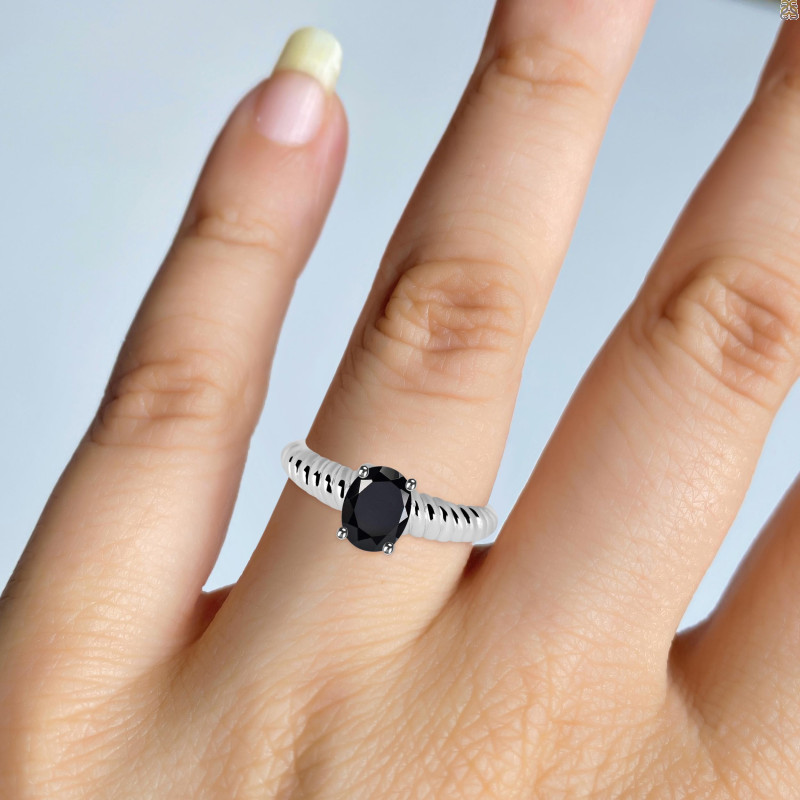 Black Tourmaline Ring BLS-RDR-414.