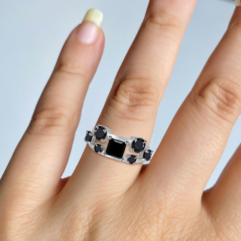 Black Tourmaline Ring BLS-RDR-457.