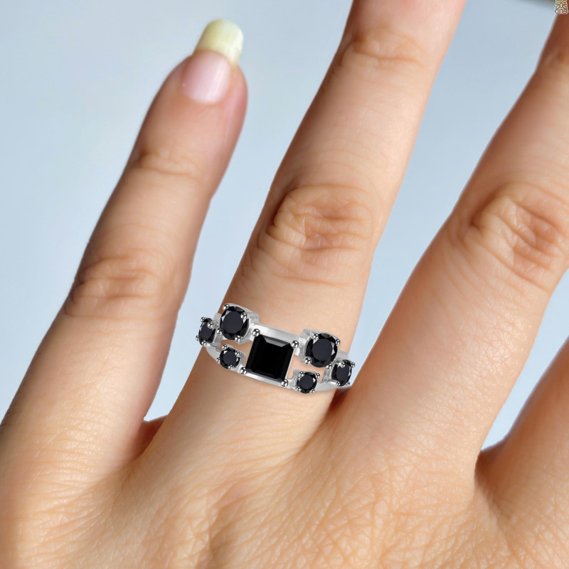 Black Tourmaline Ring BLS-RDR-457.