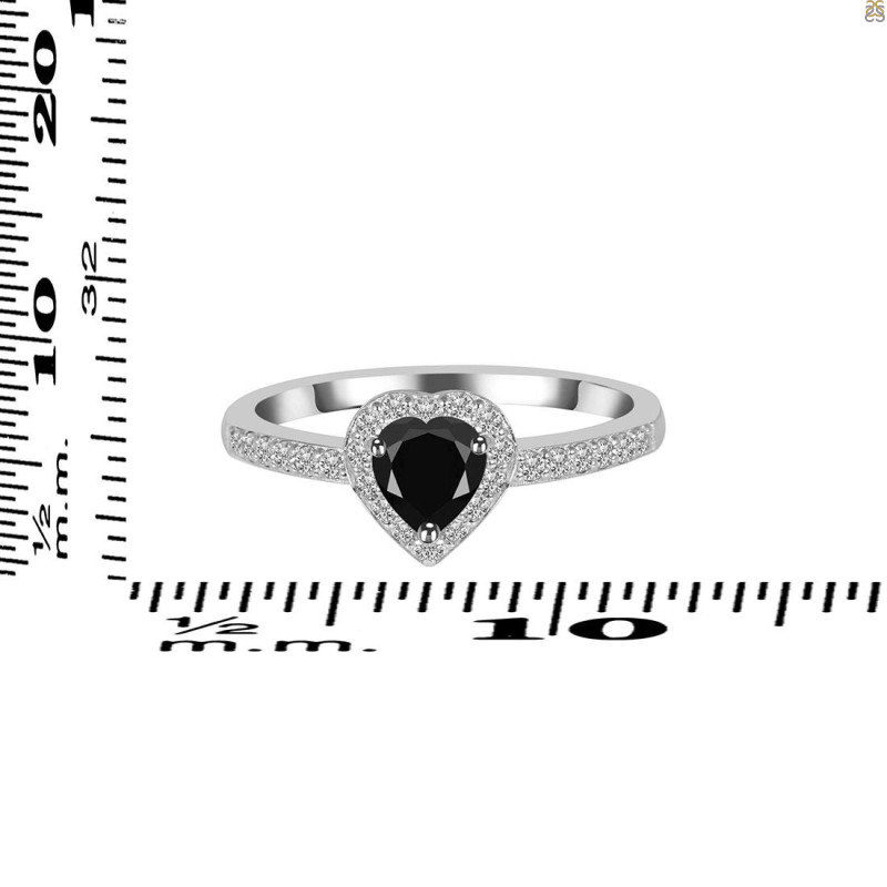  Black Tourmaline & White Topaz Ring BLS-RR-423.