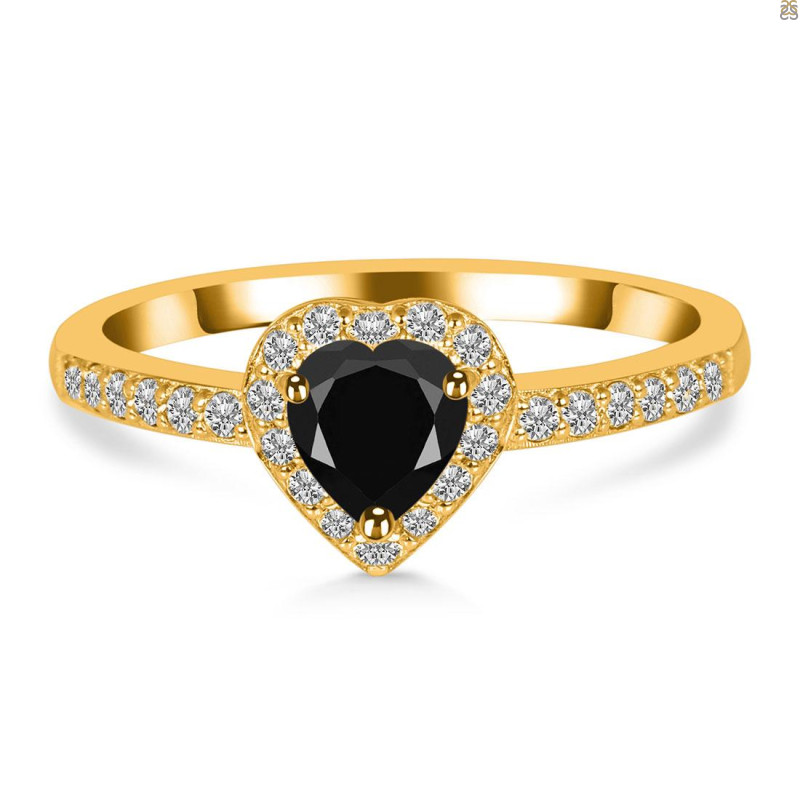  Black Tourmaline & White Topaz Ring BLS-RR-423.