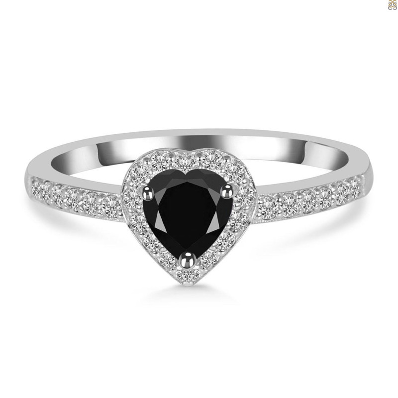  Black Tourmaline & White Topaz Ring BLS-RR-423.