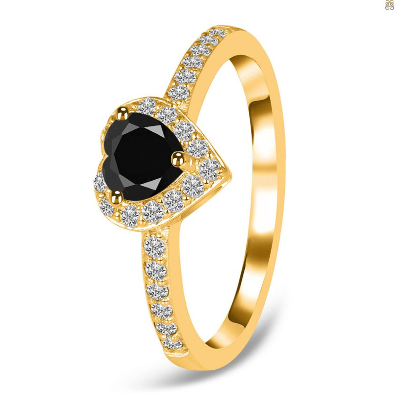  Black Tourmaline & White Topaz Ring BLS-RR-423.