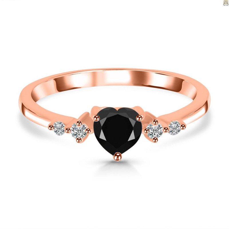  Black Tourmaline & White Topaz Ring BLS-RR-424.