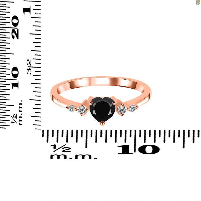  Black Tourmaline & White Topaz Ring BLS-RR-424.