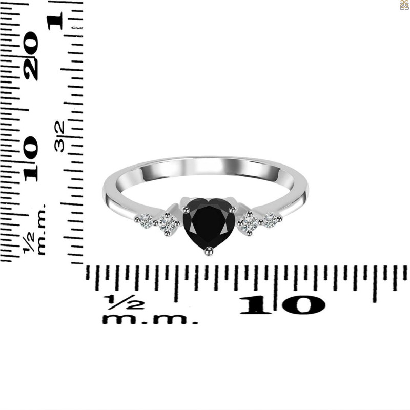  Black Tourmaline & White Topaz Ring BLS-RR-424.