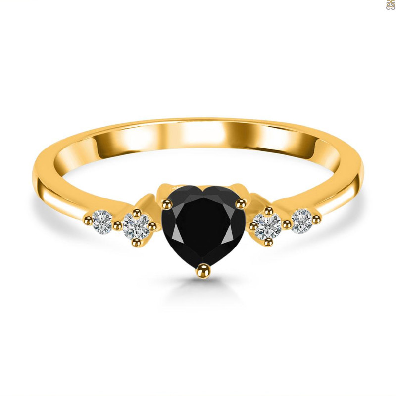  Black Tourmaline & White Topaz Ring BLS-RR-424.